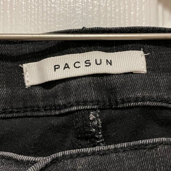 Pacsun Black Women's High Rise Raw Hem Cotton Jeggings Jeans Size 29 - Picture 4 of 7